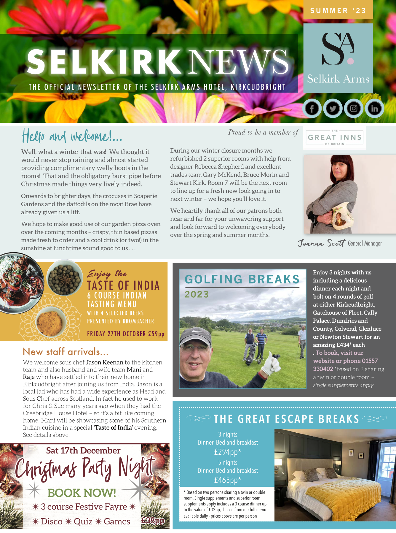 Latest news is now out — Selkirk Arms Hotel